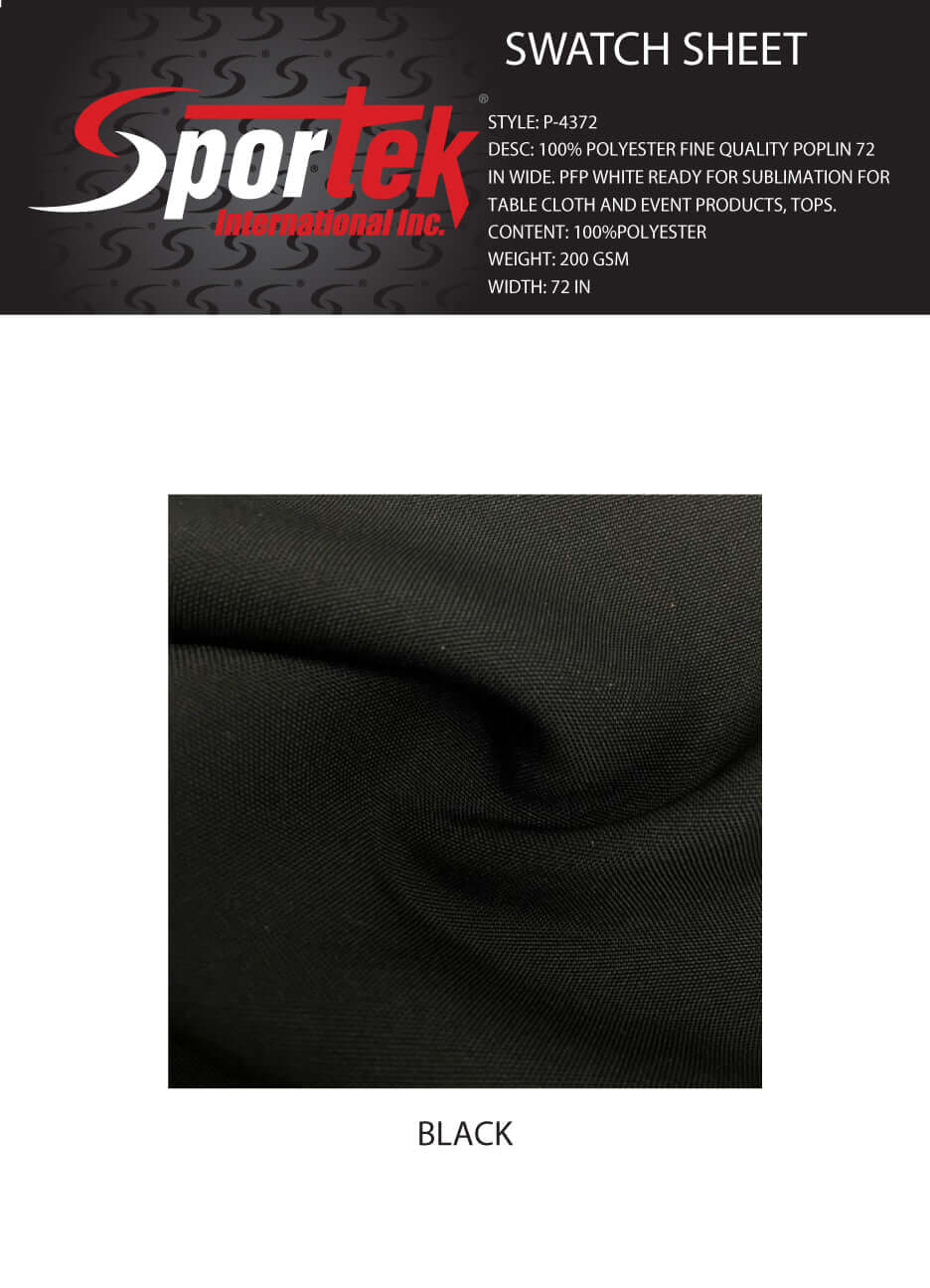 P - 4372 100% Polyester Fine Quality Poplin 72 in wide for Table Cloth and Event Products, Tops - Sportek International Inc.