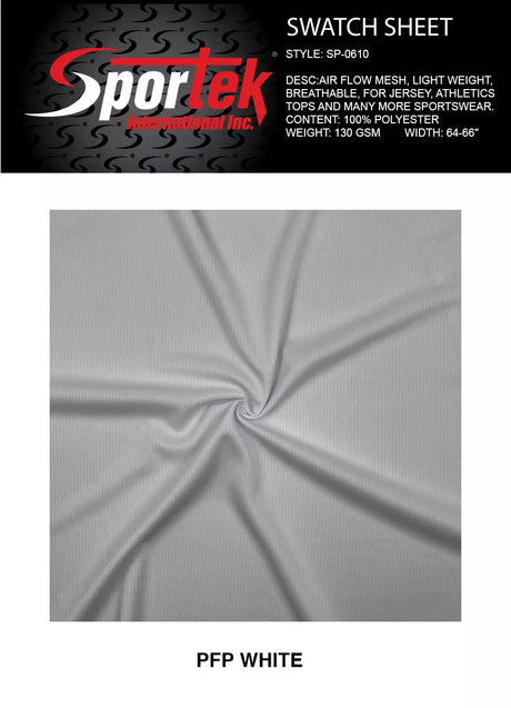 SP - 0610 | Mesh 100% Polyester Fabric - Lightweight - Maxdry - Sportek International Inc.