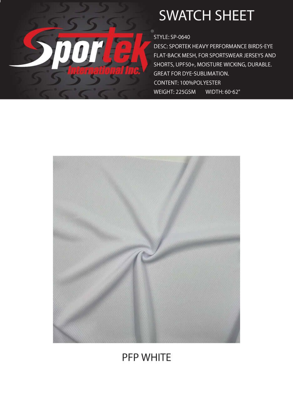 SP - 0640 Sportek Heavy Performance Bird's Eye Flat Back Mesh - Sportek International Inc.