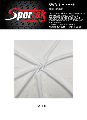 SP-0652 SPORTEK SOCCER STRIPED FLAT BACK MESH PFP READY FOR SUBLIMATION