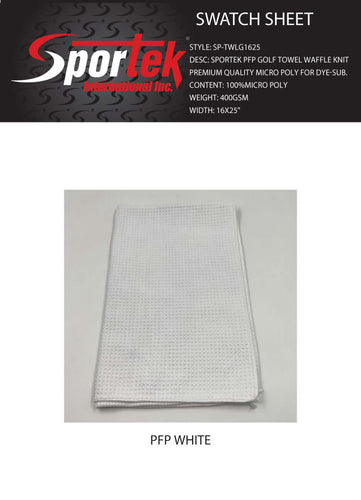 SP-TWLG1625 Sportek PFP Golf Towel Waffle Knit Premium