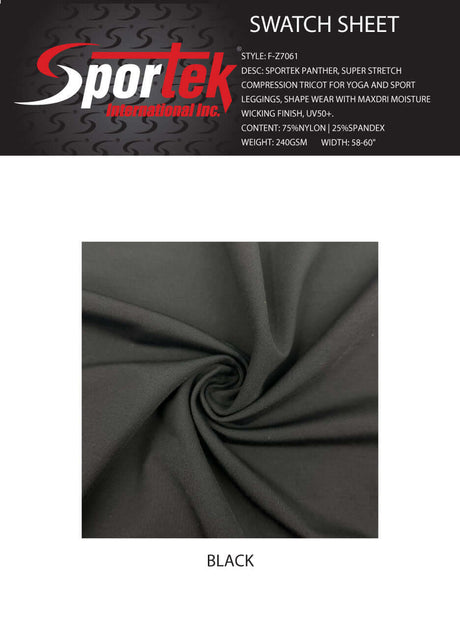 F - Z7061 Sportek Panther Super Stretch Compression Tricot - Sportek International Inc.