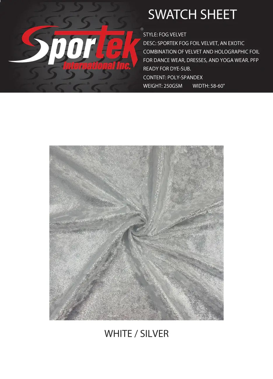Fog Velvet Sportek Fog Foil Velvet - Sportek International Inc.