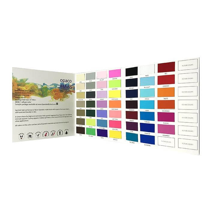 FM - 60/FM - 65 Nylon - Spandex Tricot Matte - Sportek International Inc.