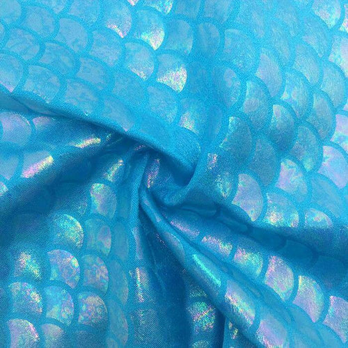 SP-Mermaid 101 Spandex Tricot with Rainbow clear shell-$14 per yard- $5 per color card