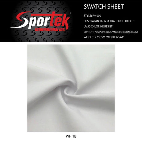 P - 4000 Japan Yarn Ultra Touch Tricot UV50 Chlorine Resist - Sportek International Inc.