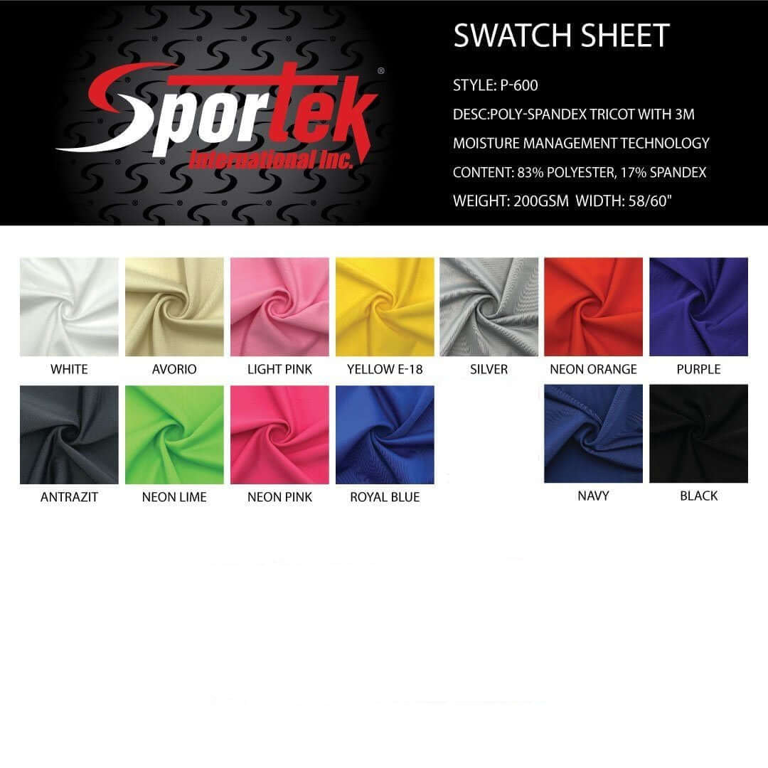 P - 600 Moisture Management Anti - Microbial Tricot - Sportek International Inc.