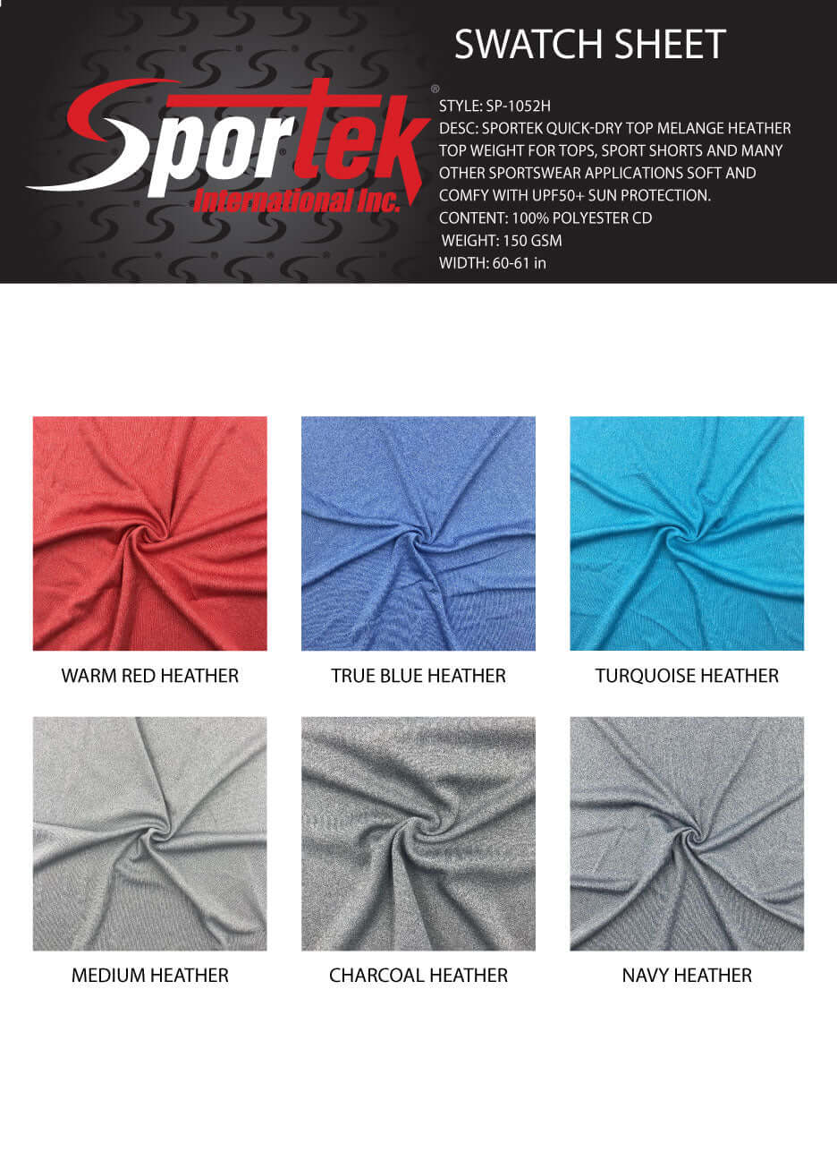 SP - 1052H Sportek Quick Dry Top Melange Heather - Sportek International Inc.