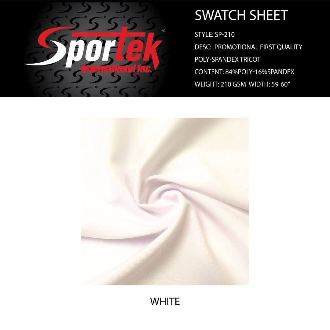SP - 210 Promotional First Quality Poly - Spandex Tricot - Sportek International Inc.