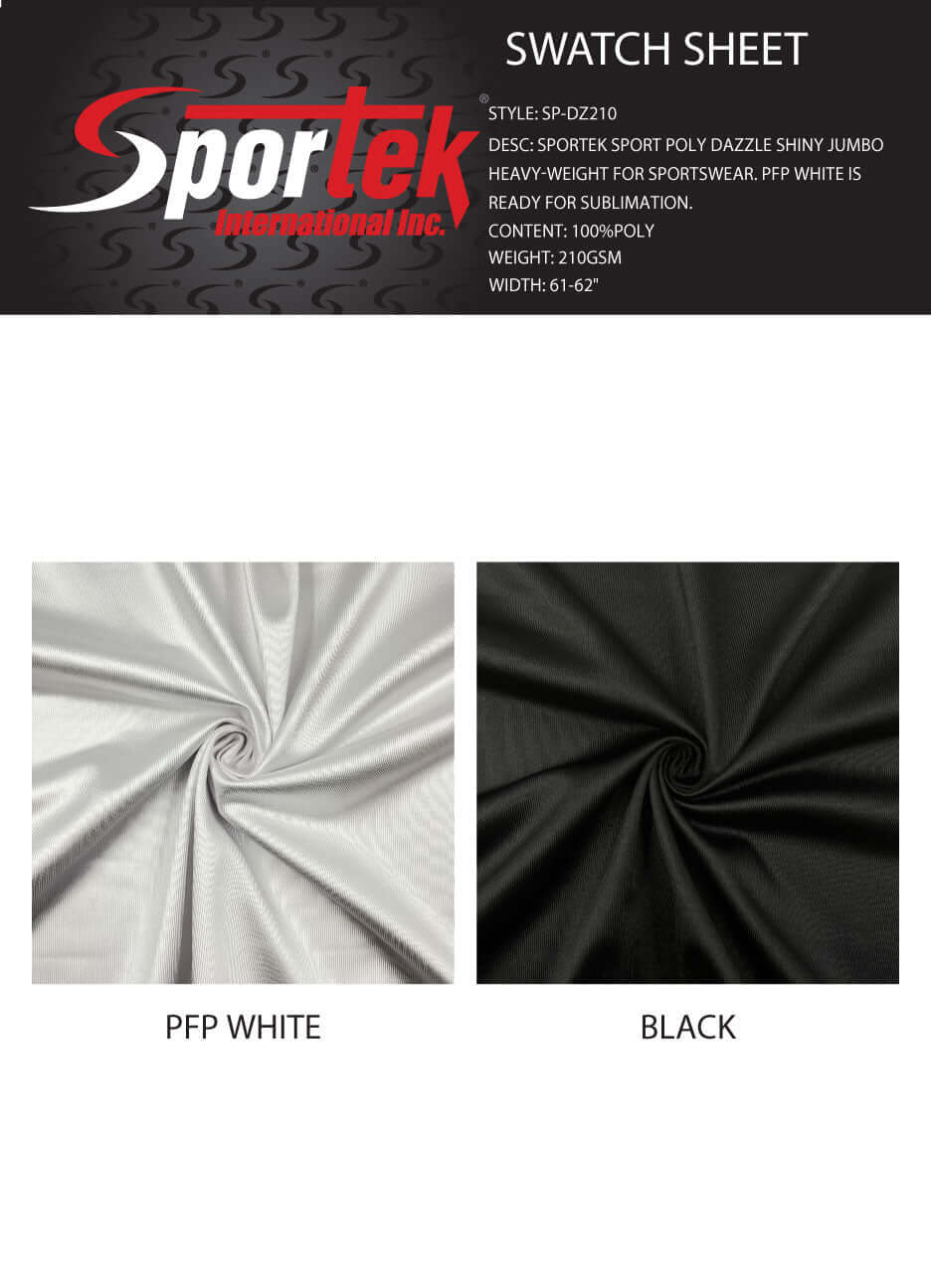 SP - DZ210 Sportek Sport Poly Dazzle Shiny Jumbo Heavy - weight - Sportek International Inc.