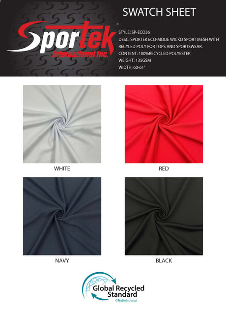 SP - ECO36 Sportek Eco - Mode Wicko Sport Mesh With Recycles Poly - Sportek International Inc.