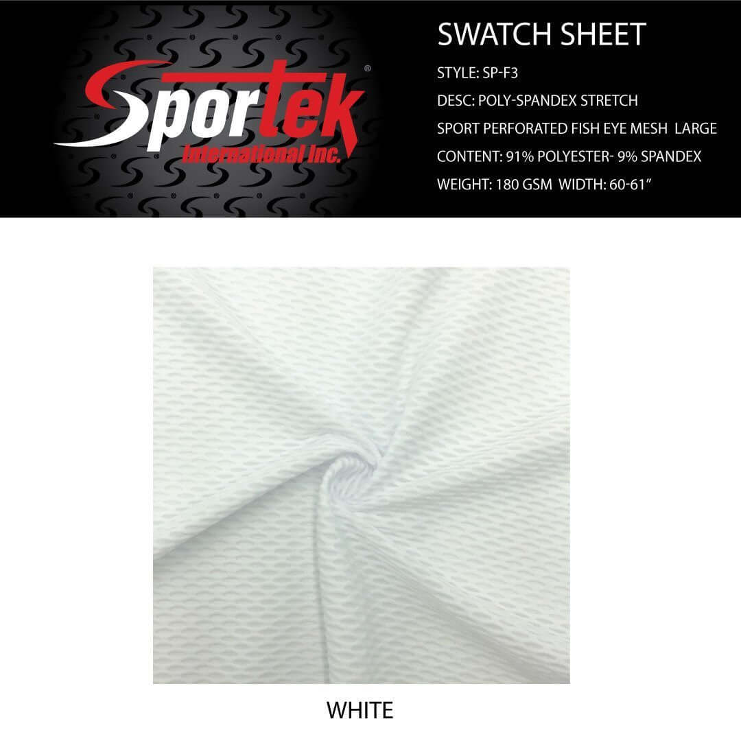 SP - F3 | Poly Spandex Stretch Sport Perforated Fish Eye Mesh Large - Sportek International Inc.