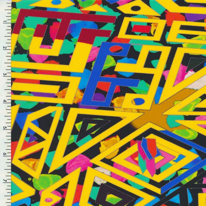 SP - NP90019 Fun Maze Nylon Spandex Digitally Wet Print - Sportek International Inc.