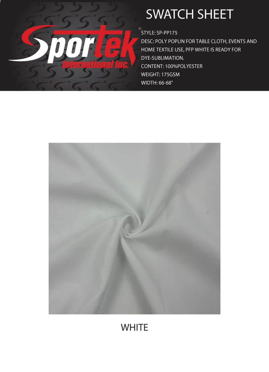 SP - PP175 Poly Poplin - Sportek International Inc.