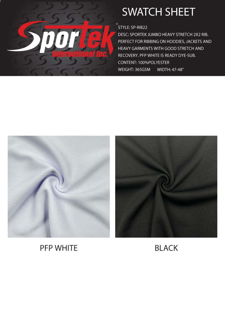 SP - RIB22 Sportek Jumbo Heavy Stretch 2x2 Rib - Sportek International Inc.