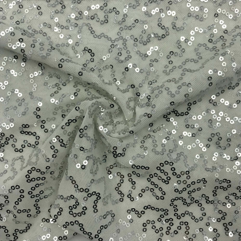 SP - SQ10 Sportek Stretch Mesh with Silver Sequin - Sportek International Inc.