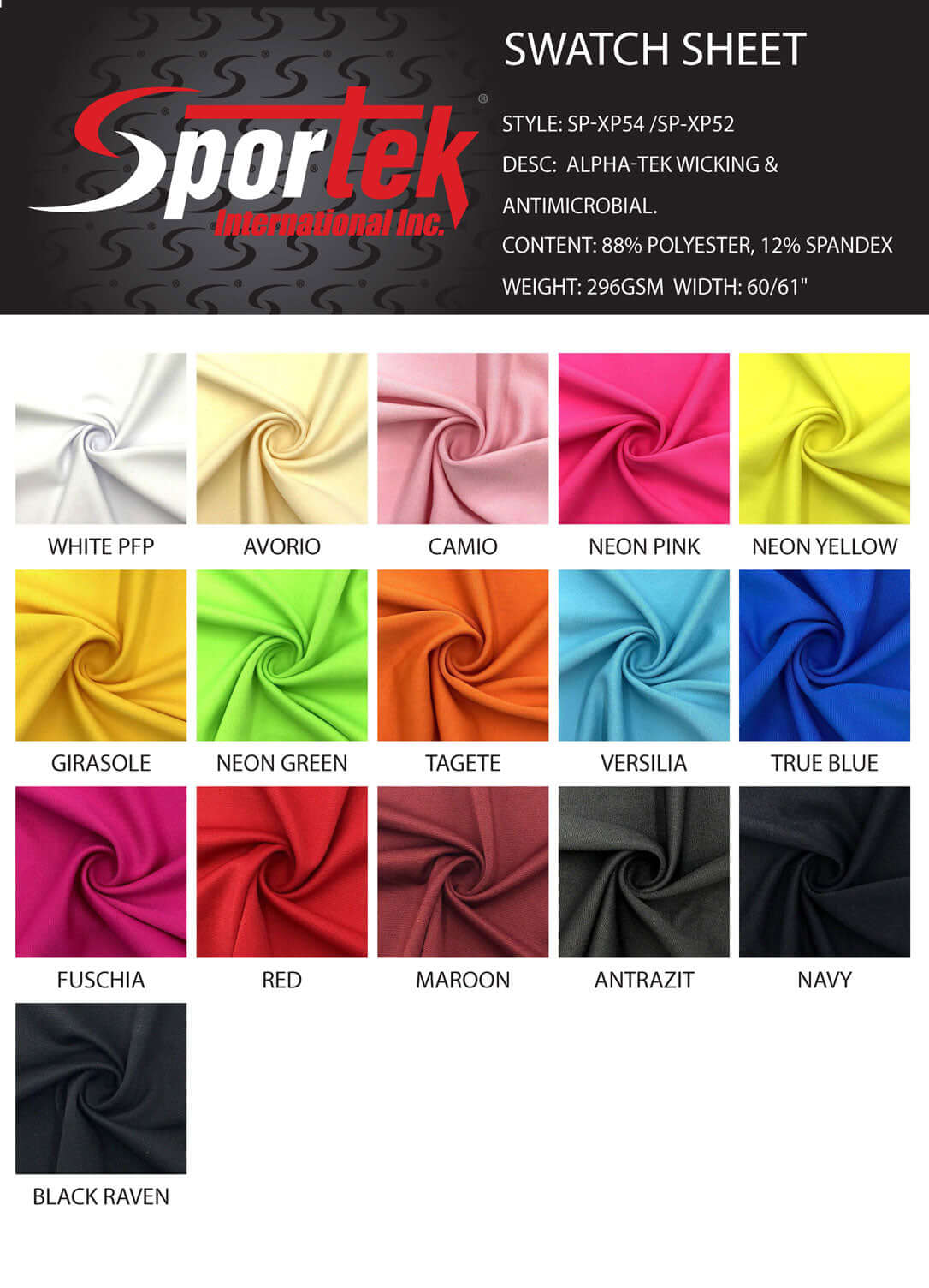 SP - XP52 | SP - XP55 Alpha - Tek Compression MaxDri - MicroBlok - Sportek International Inc.