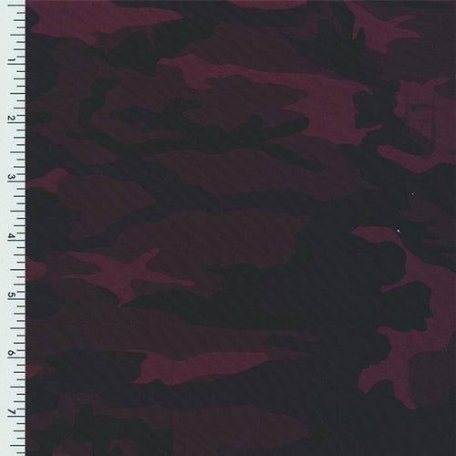 XL0011 Printed Spandex Tricot Promo print MAROON CAMO