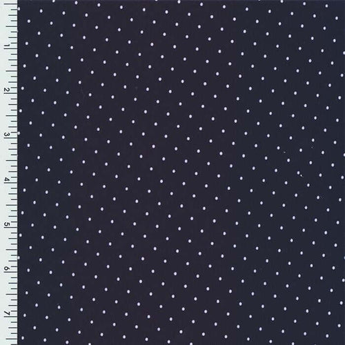 XL0019 Printed Spandex Tricot Promo print PIN DOT NAVY WHITE