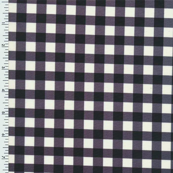 XL0028 Printed Spandex Tricot Promo print BLACK WHITE CHECKER - Sportek International Inc.