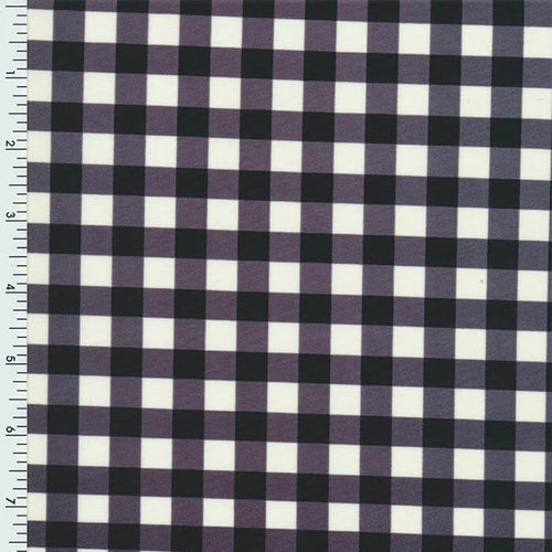 XL0028 Printed Spandex Tricot Promo print BLACK WHITE CHECKER