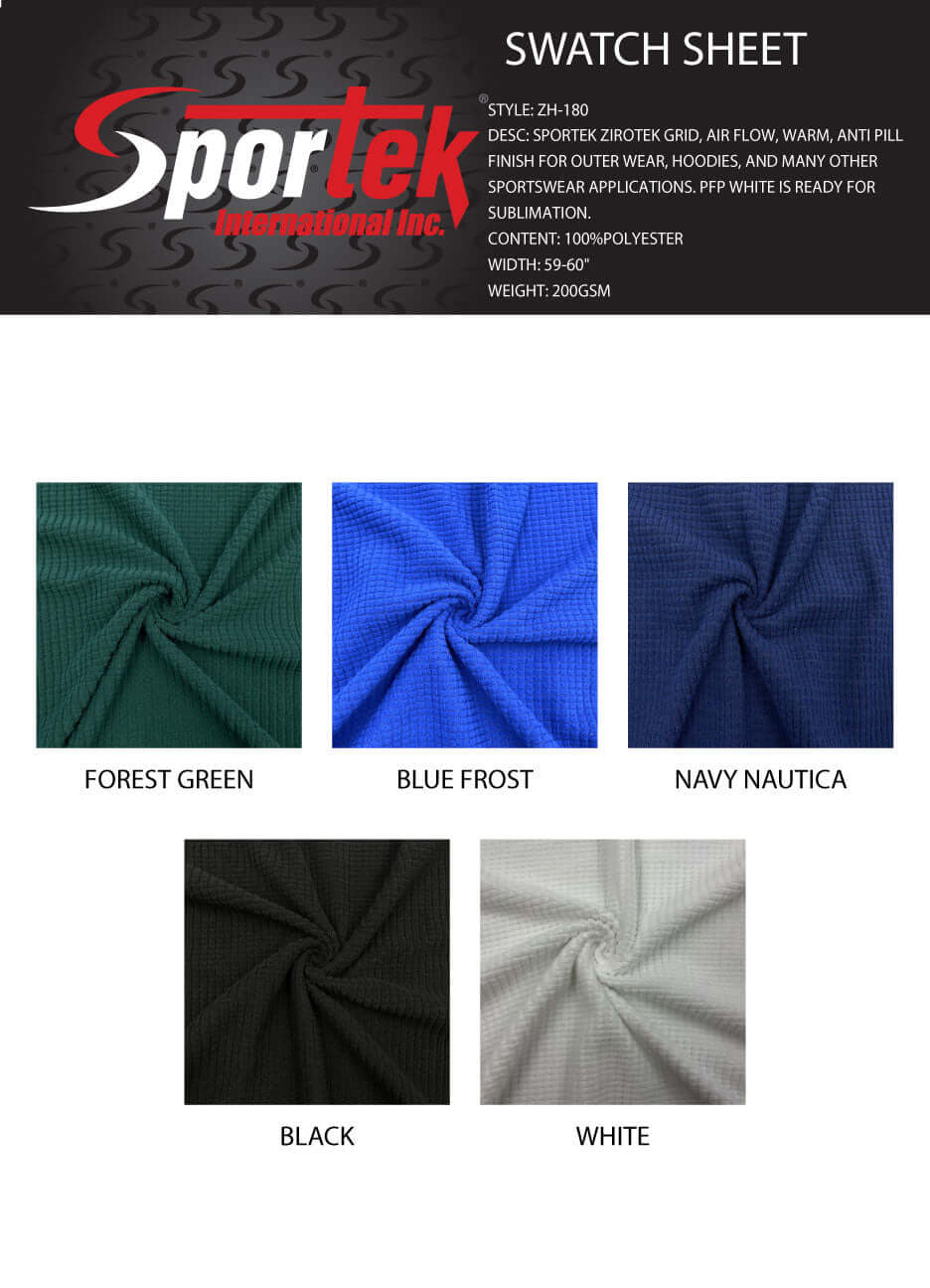 ZH - 180 Sportek Zirotek Grid Air flow | warm | Anti Pill Finish - Sportek International Inc.