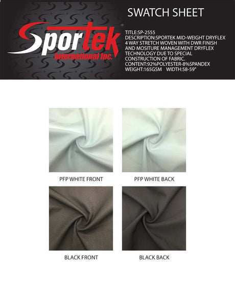 SP - 2555 Sportek Mid - weight Dryflex 4 - way stretch woven with DWR finish and moisture management - Sportek International Inc.