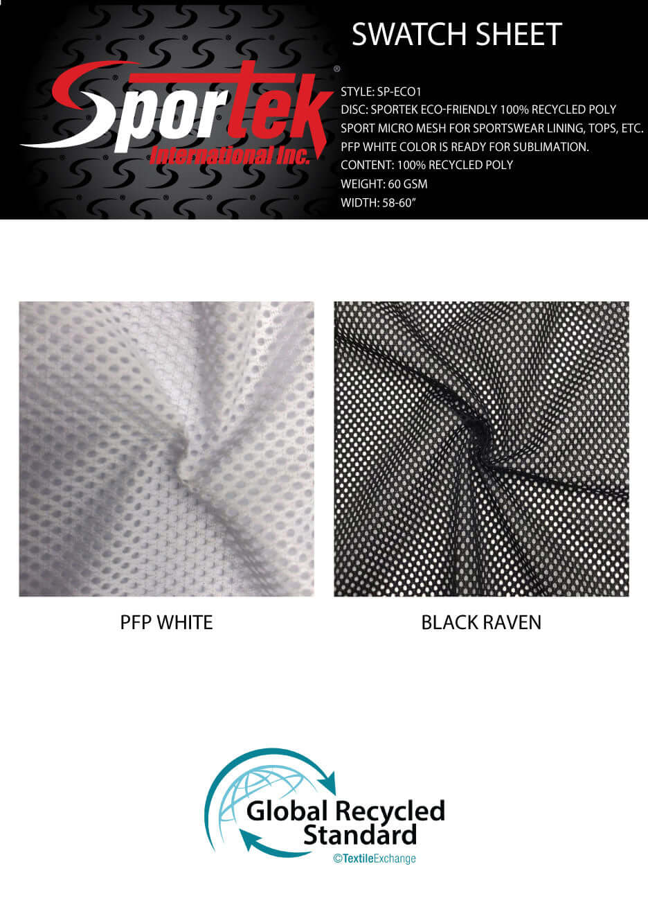 SP - ECO1 | Sportek Eco - Friendly 100% Recycled Poly Sport Micro Mesh for Sportswear lining - Sportek International Inc.