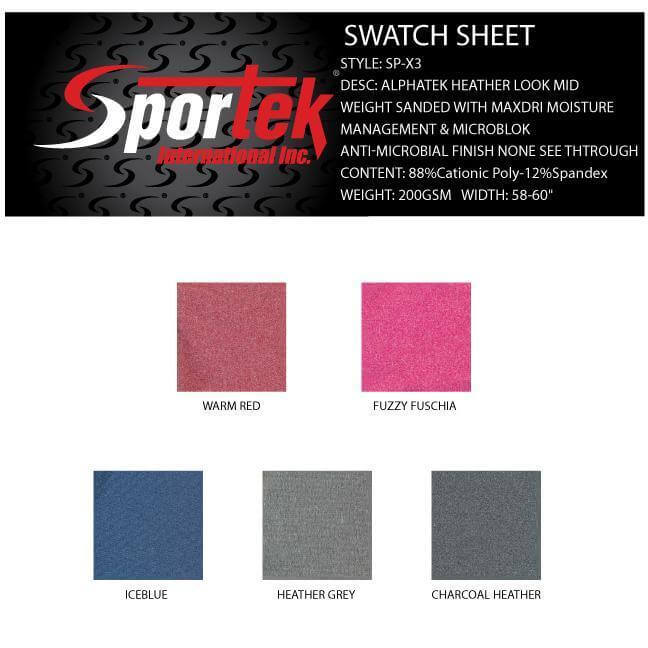 SP - X3 | Alphatek Heather Look Mid Weight Sanded with MaxDri Moisture Management - Sportek International Inc.