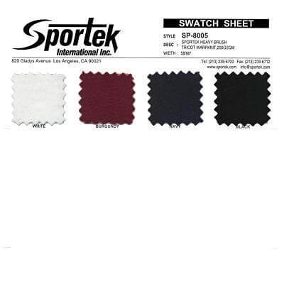 SP - 8005 Heavy Brush Tricot Warp Knit Fleeces - Double and Single Sided - Sportek International Inc.