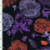 SP-NP2669 Lovely Night Garden - Black Blue Red| Nylon Spandex Digitally Wet Print