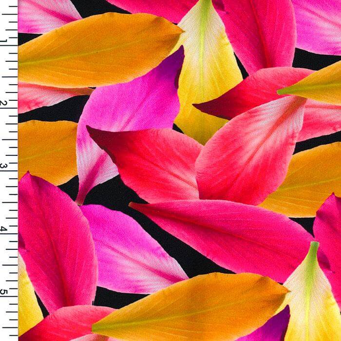 SP - NP2679 Love & Leaf - Fuchsia Orange Black | Nylon Spandex Digitally Wet Print - Sportek International Inc.