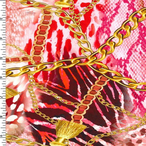 SP-NP2694 Chain Animal Skin Nylon Spandex Digitally Wet Print