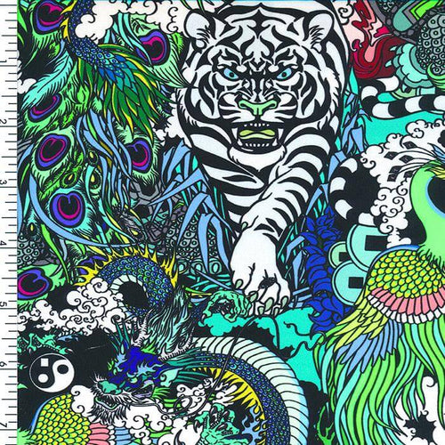 SP-NP2712 Tatoo Jungle Nylon Spandex Digitally Wet Print