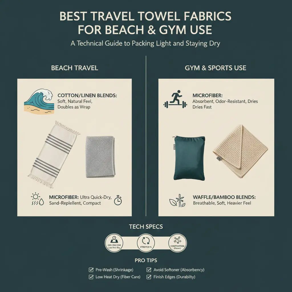 Best Travel Towel Fabrics for Beach & Gym Use - Sportek International Inc.