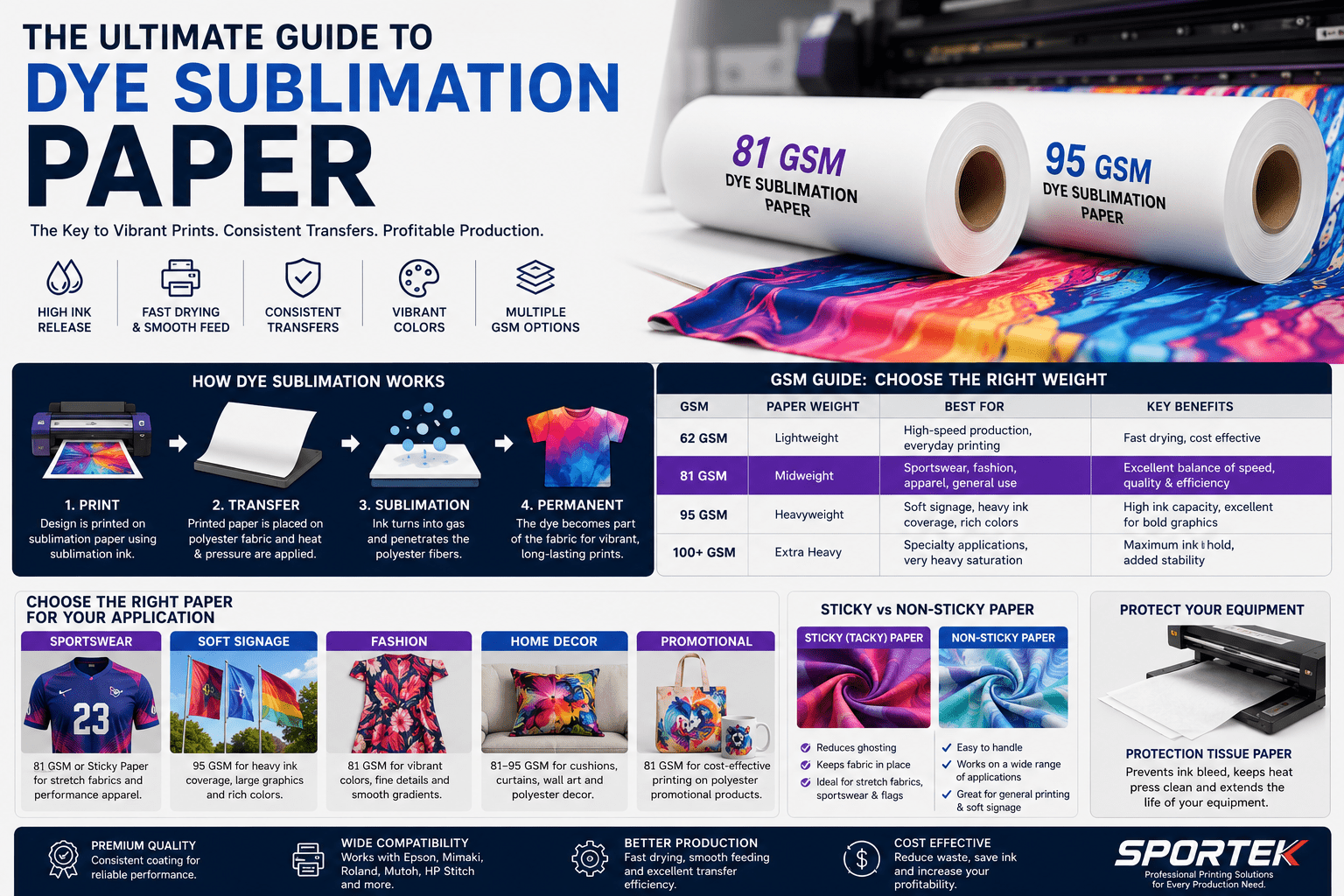 The Ultimate Guide to Dye Sublation Paper - Sportek International Inc.