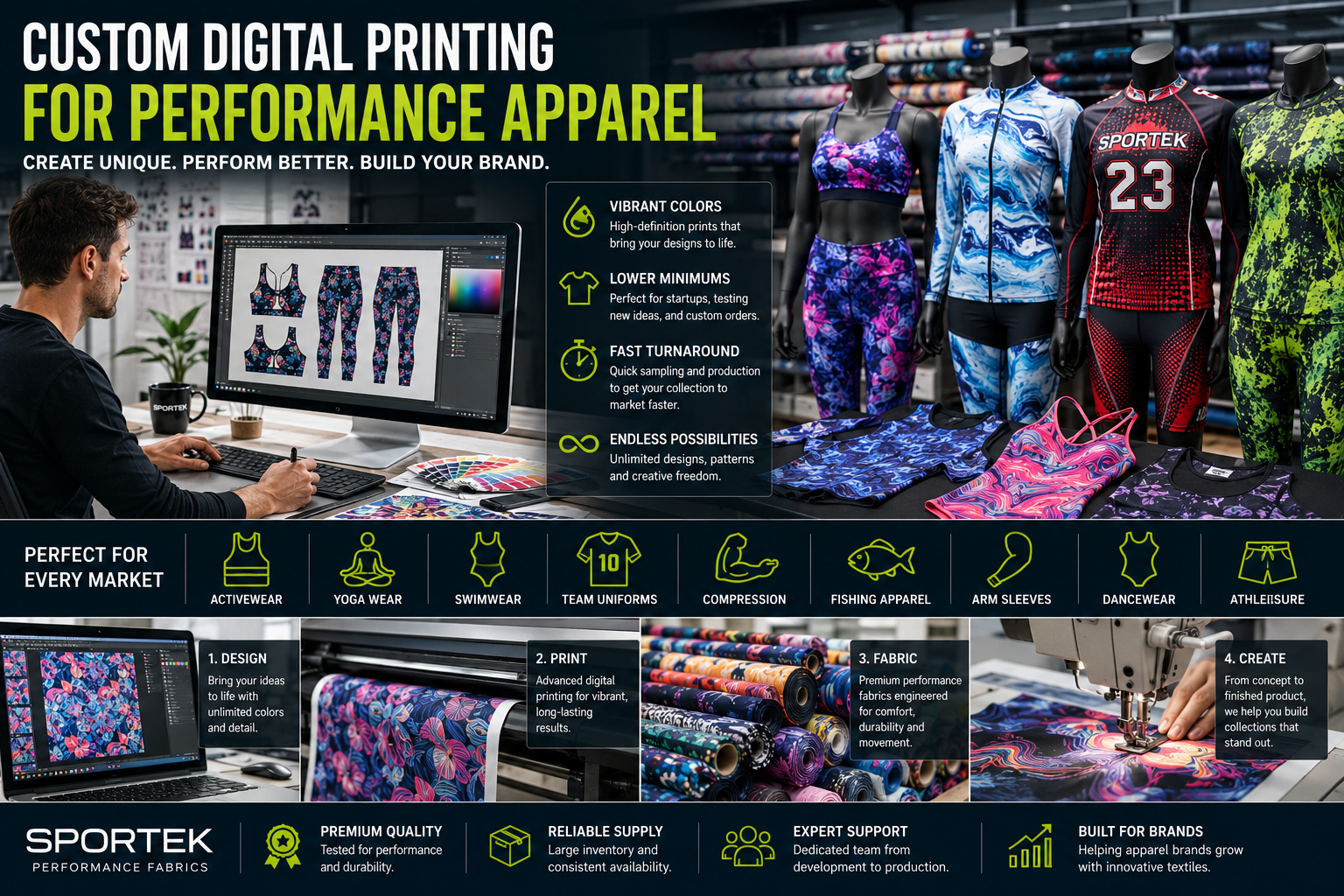 How to Source Fabric for an Activewear Brand: A Complete Guide for Apparel Companies - Sportek International Inc.