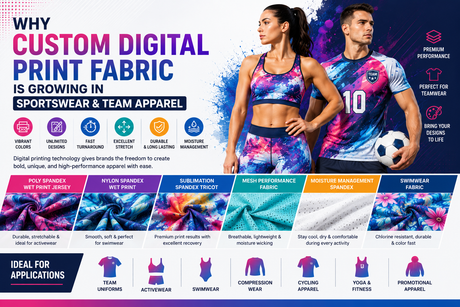Why Custom Digital Print Fabric Is Growing in Sportswear & Team Apparel - Sportek International Inc.