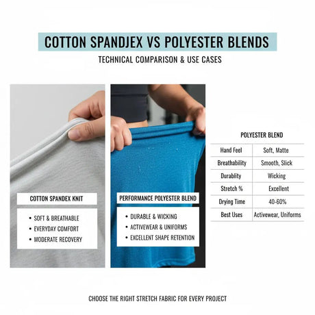 Cotton Spandex vs Polyester Blends: Technical Comparison & Use Cases - Sportek International Inc.