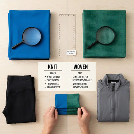 Knit vs Woven Sportswear Fabrics – Technical Comparison Guide - Sportek International Inc.