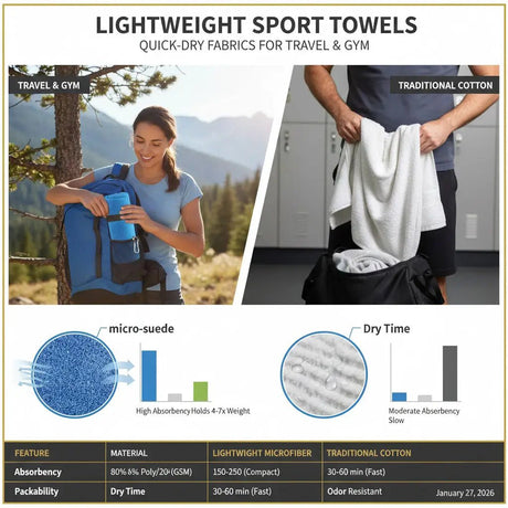 Lightweight Sport Towels: Quick-Dry Fabrics for Travel & Gym - Sportek International Inc.