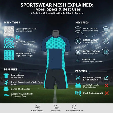 Sportswear Mesh Explained: Types, Specs & Best Uses - Sportek International Inc.
