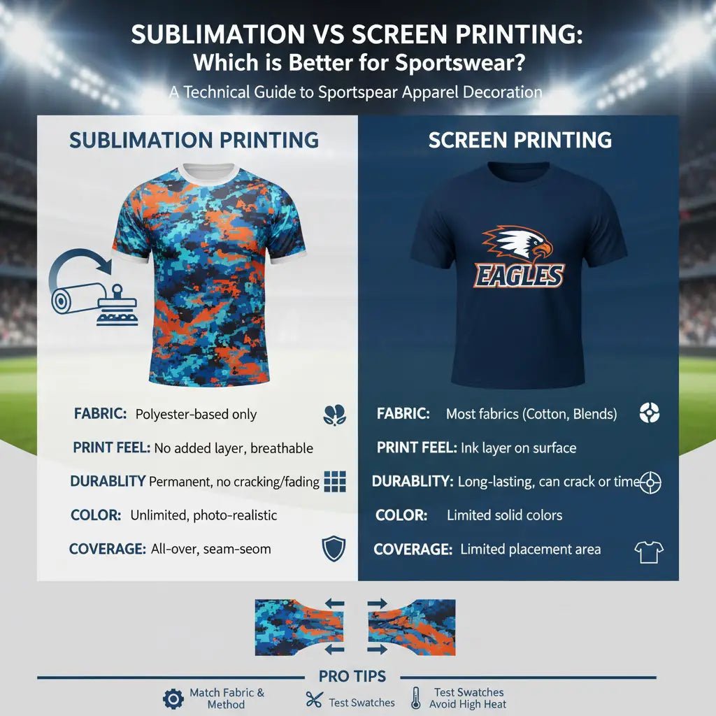 Sublimation vs Screen Printing: Which is Better for Sportswear? - Sportek International Inc.
