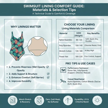 Swimsuit Lining Comfort Guide: Materials & Selection Tips - Sportek International Inc.