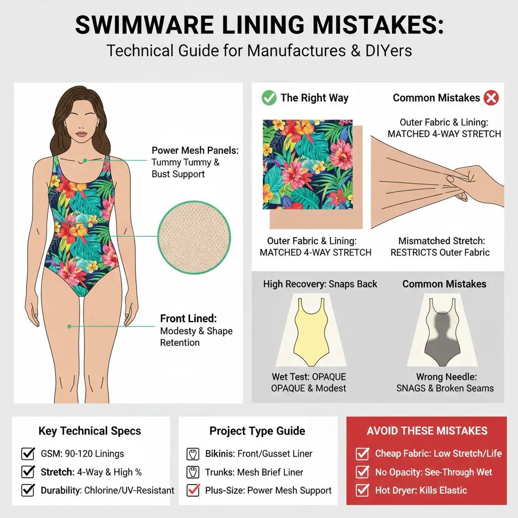 Swimwear Lining Mistakes: Technical Guide for Manufacturers and DIYers - Sportek International Inc.