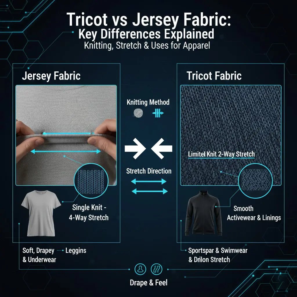 Tricot vs Jersey Fabric: Key Differences Explained - Sportek International Inc.