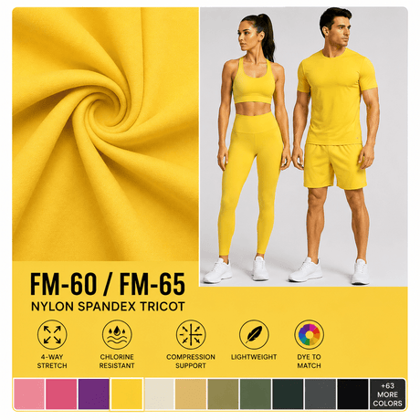 FM - 60 / FM - 65 Matte Nylon Spandex Tricot - Spandex, Nylon Spandex SolidsSportek International Inc.