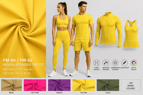 FM - 60 / FM - 65 Matte Nylon Spandex Tricot - Spandex, Nylon Spandex SolidsSportek International Inc.