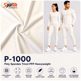 P - 1000 Poly Spandex Tricot PFP Heavyweight - Spandex, Nylon Spandex SolidsSportek International Inc.