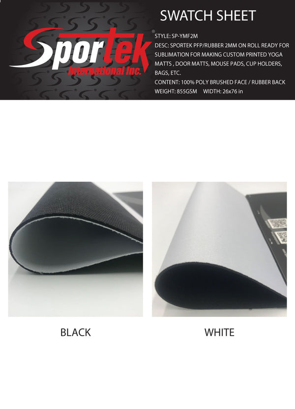 SP-YMF2M | Sportek PFP/Rubber 2MM on Roll Ready for sublimation